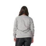 Moletom Feminino Gola Careca Cinza