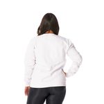 Moletom Feminino Gola Careca Branco