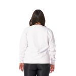 Moletom Feminino Gola Careca Branco