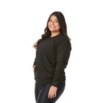 Moletom Feminino Gola Careca Preto