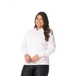 Moletom Canguru Feminino Branco com Capuz 