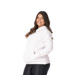 Moletom Canguru Feminino Branco com Capuz 
