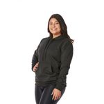 Moletom Canguru Feminino Preto com Capuz 