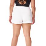 Short Moletom Feminino Branco Curtinho 