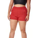 Short Feminino Moletinho Vermelho Curtinho 