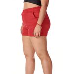 Short Feminino Moletinho Vermelho Curtinho 