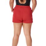Short Feminino Moletinho Vermelho Curtinho 