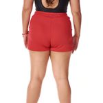 Short Feminino Moletinho Vermelho Curtinho 