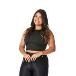 Cropped Feminino de Amarrar nas Costas Preto P