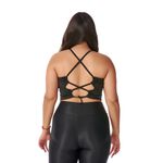 Cropped Feminino de Amarrar nas Costas Preto P