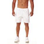 Bermuda Tactel Masculina Branca Com Cordão 