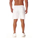 Bermuda Tactel Masculina Branca Com Cordão 