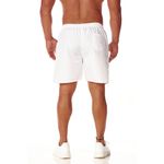Bermuda Tactel Masculina Branca Com Cordão 
