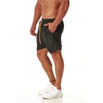 Bermuda Tactel Masculina Preta Com Cordão