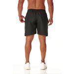 Bermuda Tactel Masculina Preta Com Cordão