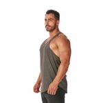 Regata Masculina Esportiva Tradicional Cinza Chumbo 
