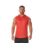 Regata Masculina Vermelha Capuz Oversized Longline 