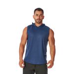 Regata Masculina Azul Marinho Capuz Oversized Longline 