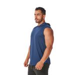 Regata Masculina Azul Marinho Capuz Oversized Longline 