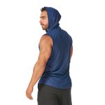 Regata Masculina Azul Marinho Capuz Oversized Longline 