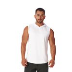 Regata Masculina Branca Capuz Oversized Longline Academia 
