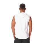 Regata Masculina Branca Capuz Oversized Longline Academia 