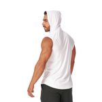 Regata Masculina Branca Capuz Oversized Longline Academia 