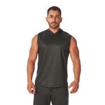 Regata Masculina Preta Capuz Oversized Longline 