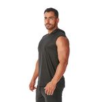 Regata Masculina Preta Capuz Oversized Longline 