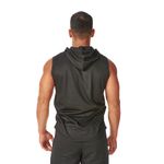 Regata Masculina Preta Capuz Oversized Longline 