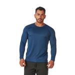 Camiseta Manga Longa Básica Masculina Azul Marinho 