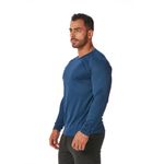 Camiseta Manga Longa Básica Masculina Azul Marinho 
