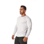 Kit 3 Camisetas Manga Longa Básica Masculina Branca