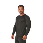 Kit 3 Camisetas Manga Longa Básica Masculina Preto