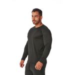 Camiseta Manga Longa Básica Masculina Preto