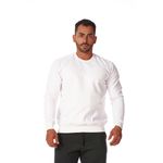 Moletom Masculino Gola Careca Branco