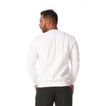 Moletom Masculino Gola Careca Branco