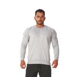 Moletom Masculino Gola Careca Cinza