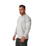 Moletom Masculino Gola Careca Cinza