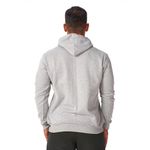 Blusa de Frio Masculina Cinza Moletom Canguru com Capuz 