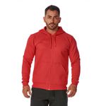 Moletom Masculino Vermelho com Zíper e Bolso Canguru 