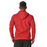 Moletom Masculino Vermelho com Zíper e Bolso Canguru 