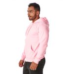 Moletom Masculino Rosa com Zíper e Bolso Canguru 