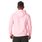 Moletom Masculino Rosa com Zíper e Bolso Canguru 