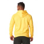 Moletom Masculino Amarelo com Zíper e Bolso Canguru 