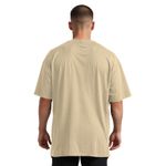 Camiseta Oversized Comum Lisa Elegante Nude