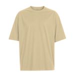 Camiseta Oversized Comum Lisa Elegante Nude
