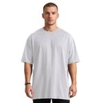 Camiseta Oversized Comum Lisa Elegante Branco