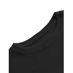 Camiseta Oversized Comum Lisa Elegante Preto