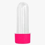 TUBETE 8CM TAMPA PLAST PINK COM 10 UNIDADES 